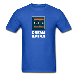 XZAKA - Gildan Ultra Cotton Adult T-Shirt - Bluemoss-Dream Big - BK - royal blue