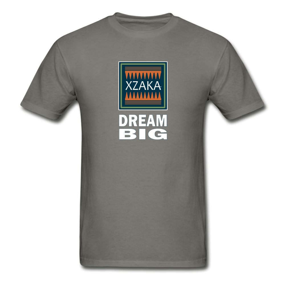 XZAKA - Gildan Ultra Cotton Adult T-Shirt - Bluemoss-Dream Big - BK - charcoal