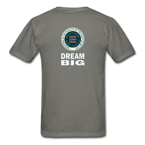 XZAKA - Gildan Ultra Cotton Adult T-Shirt - Bluemoss-Dream Big - BK - charcoal