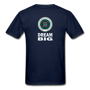 XZAKA - Gildan Ultra Cotton Adult T-Shirt - Bluemoss-Dream Big - BK - navy