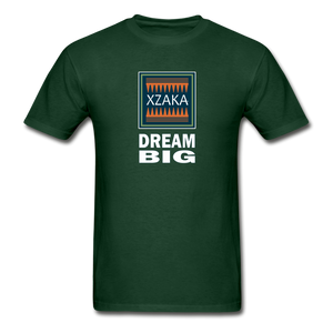 XZAKA - Gildan Ultra Cotton Adult T-Shirt - Bluemoss-Dream Big - BK - forest green