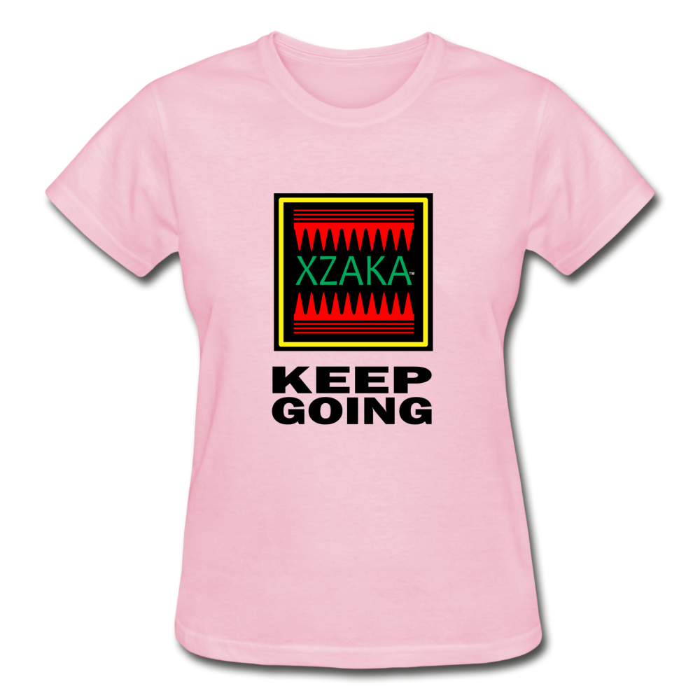 XZAKA - Gildan Ultra Cotton Ladies T-Shirt - Keep Going - light pink