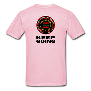 XZAKA - Gildan Ultra Cotton Adult T-Shirt - Keep Going - 02 - light pink