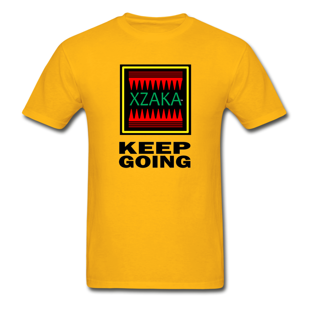 XZAKA - Gildan Ultra Cotton Adult T-Shirt - Keep Going - 02 - gold