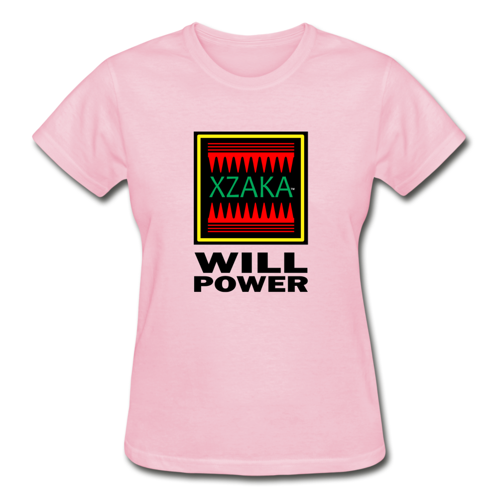 XZAKA - Gildan Ultra Cotton Ladies T-Shirt - Will Power - light pink
