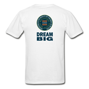 XZAKA - Hanes Adult Tagless T-Shirt - Dream Big - white