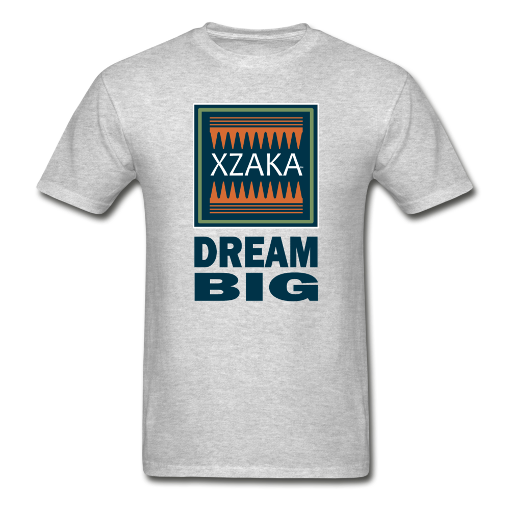 XZAKA - Hanes Adult Tagless T-Shirt - Dream Big - heather gray