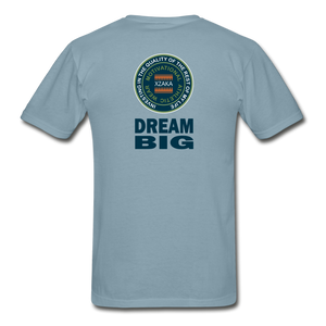 XZAKA - Hanes Adult Tagless T-Shirt - Dream Big - stonewash blue