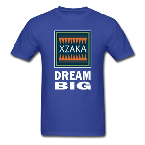 XZAKA - Hanes Adult Tagless T-Shirt - Dream Big -BK - royal blue