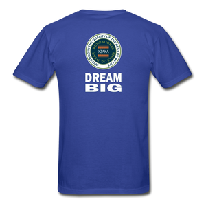 XZAKA - Hanes Adult Tagless T-Shirt - Dream Big -BK - royal blue