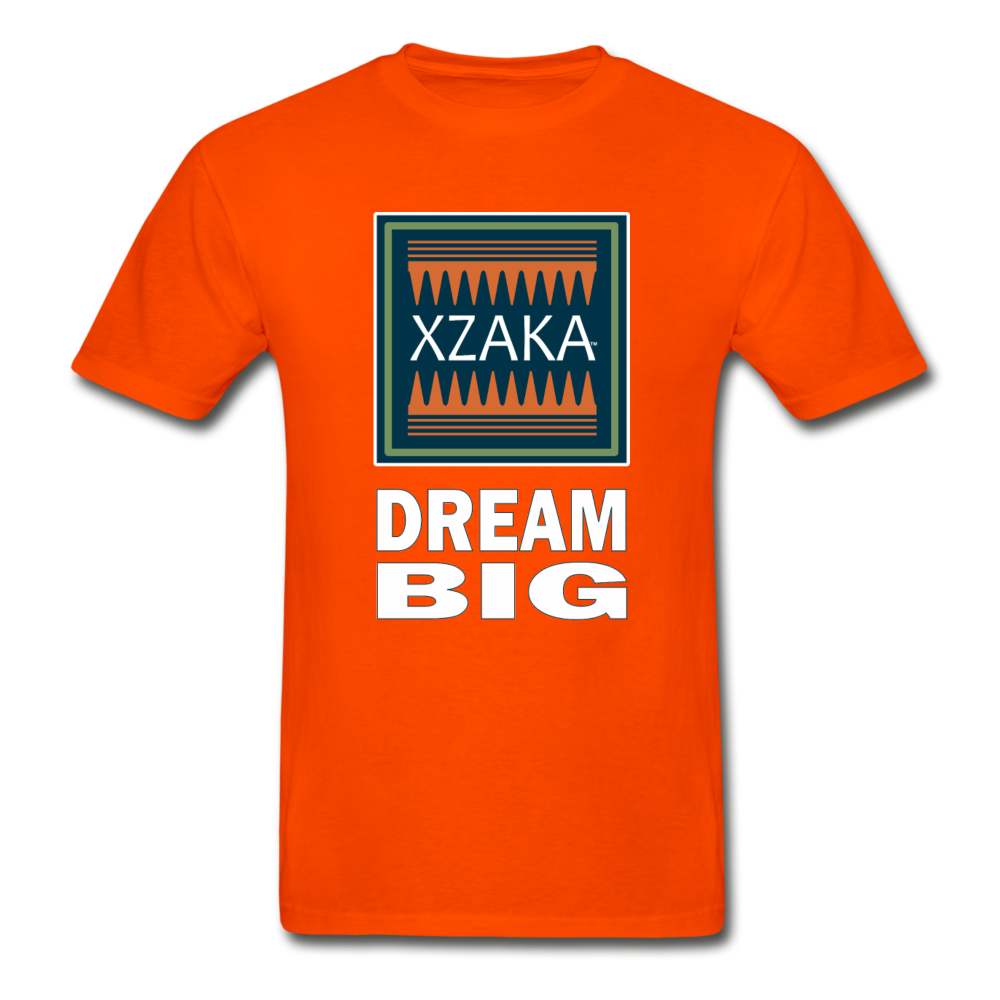 XZAKA - Hanes Adult Tagless T-Shirt - Dream Big -BK - orange