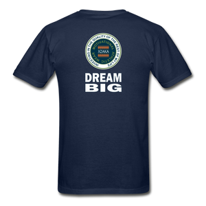 XZAKA - Hanes Adult Tagless T-Shirt - Dream Big -BK - navy