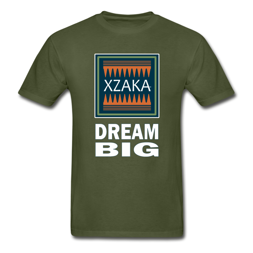 XZAKA - Hanes Adult Tagless T-Shirt - Dream Big -BK - military green