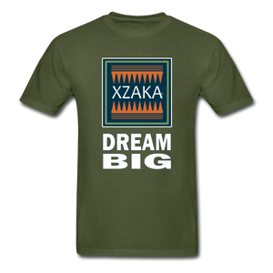 XZAKA - Hanes Adult Tagless T-Shirt - Dream Big -BK - military green