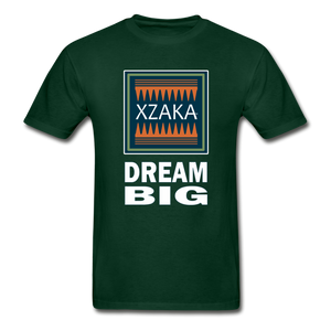 XZAKA - Hanes Adult Tagless T-Shirt - Dream Big -BK - forest green