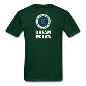 XZAKA - Hanes Adult Tagless T-Shirt - Dream Big -BK - forest green