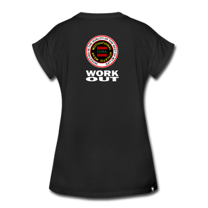 XZAKA - Women's Relaxed Fit T-Shirt - Work Out -BK - black