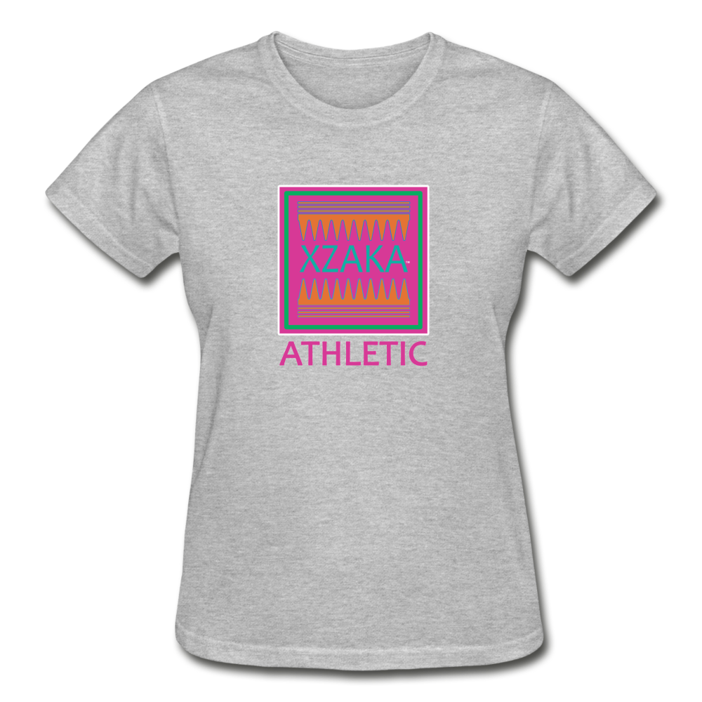 XZAKA- Gildan Ultra Cotton Ladies T-Shirt - Athletic 107W - heather gray