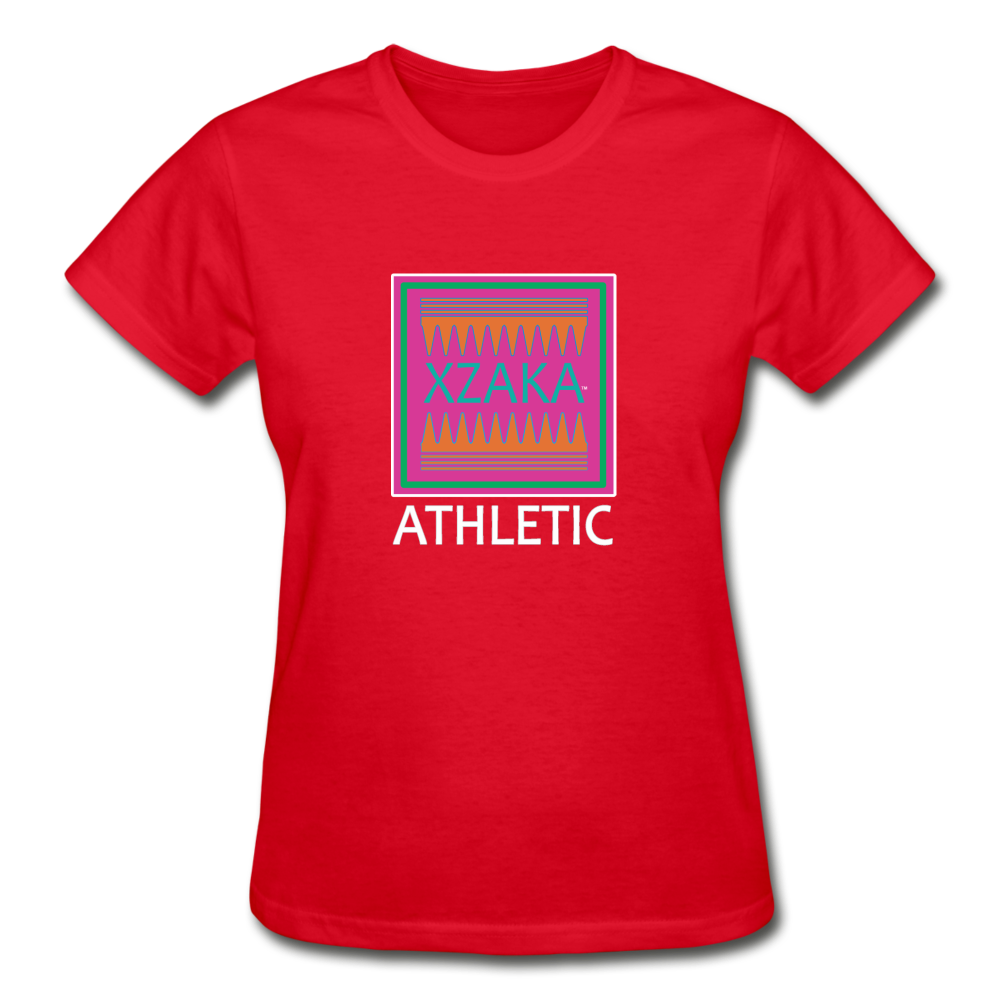XZAKA - Gildan Ultra Cotton Ladies T-Shirt - Athletic 107W-BK - red