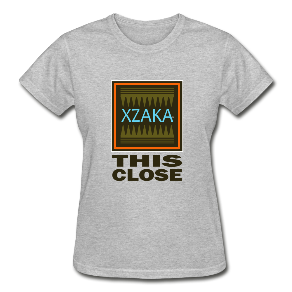 XZAKA - Gildan Ultra Cotton Ladies T-Shirt - This Close - heather gray