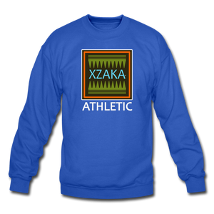 XZAKA - Unisex Crewneck Sweatshirt - Athletic - Blue Ice - BK - royal blue