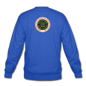 XZAKA - Unisex Crewneck Sweatshirt - Athletic - Blue Ice - BK - royal blue
