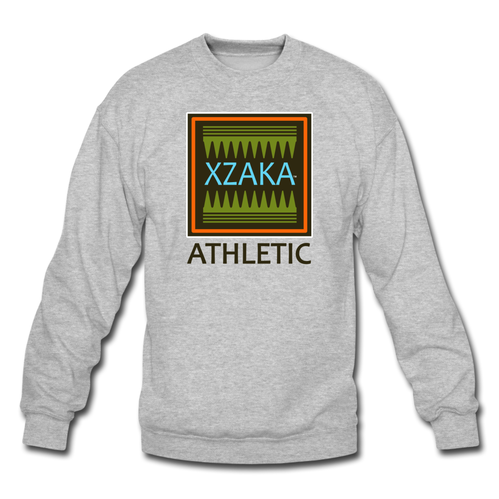 XZAKA - Unisex Crewneck Sweatshirt - Athletic - Blue Ice - W - heather gray