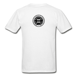 XZAKA - Hanes Adult Tagless T-Shirt - Athletic - B&W - white
