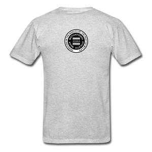 XZAKA - Hanes Adult Tagless T-Shirt - Athletic - B&W - heather gray