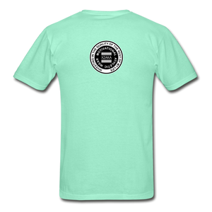 XZAKA - Hanes Adult Tagless T-Shirt - Athletic - B&W - deep mint