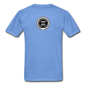 XZAKA - Hanes Adult Tagless T-Shirt - Athletic - B&W - carolina blue