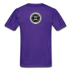 XZAKA - Hanes Adult Tagless T-Shirt - Athletic - B&W -BK - purple