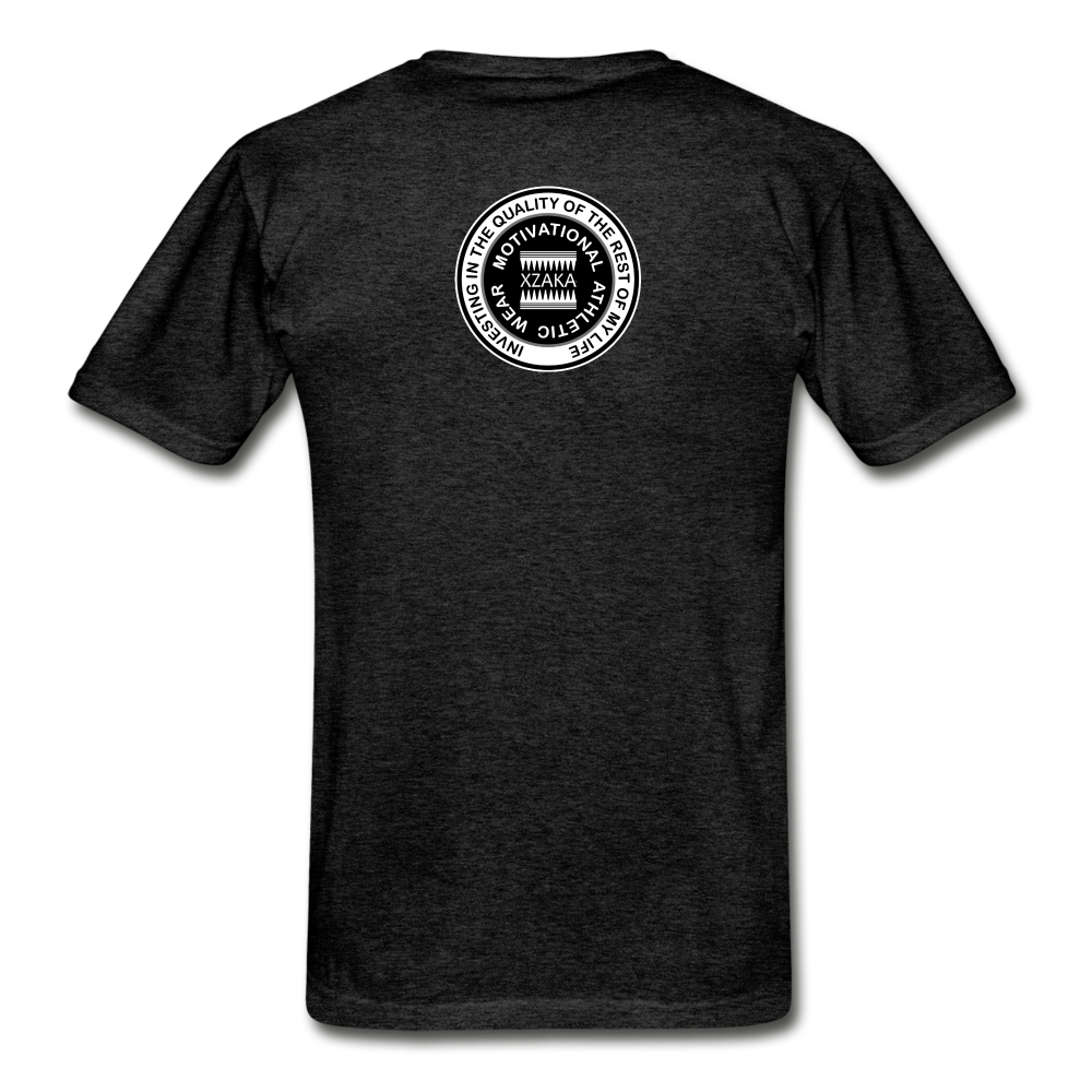 XZAKA - Hanes Adult Tagless T-Shirt - Athletic - B&W -BK - charcoal gray