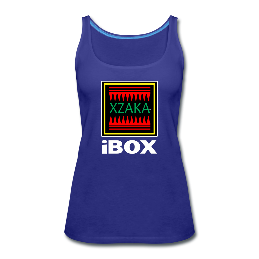 XZAKA - Women’s Premium Tank Top -iBOX - BK - royal blue