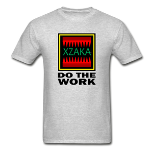 XZAKA - Hanes Adult Tagless T-Shirt - Do The Work - heather gray