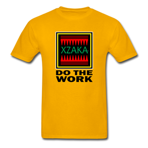 XZAKA - Hanes Adult Tagless T-Shirt - Do The Work - gold