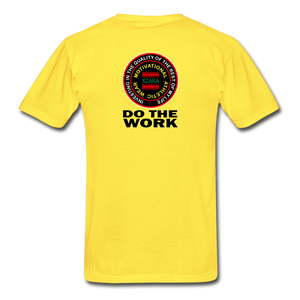 XZAKA - Hanes Adult Tagless T-Shirt - Do The Work - yellow