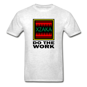 XZAKA - Hanes Adult Tagless T-Shirt - Do The Work - light heather gray