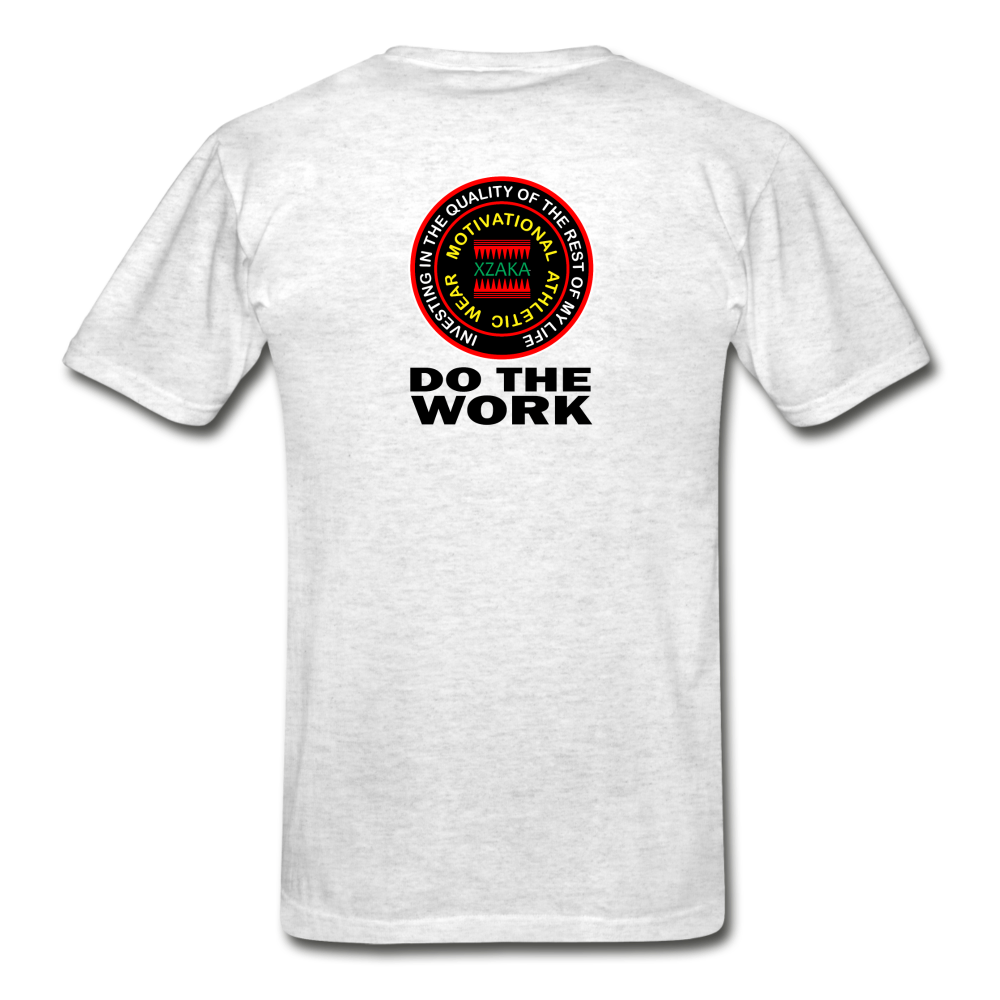 XZAKA - Hanes Adult Tagless T-Shirt - Do The Work - light heather gray
