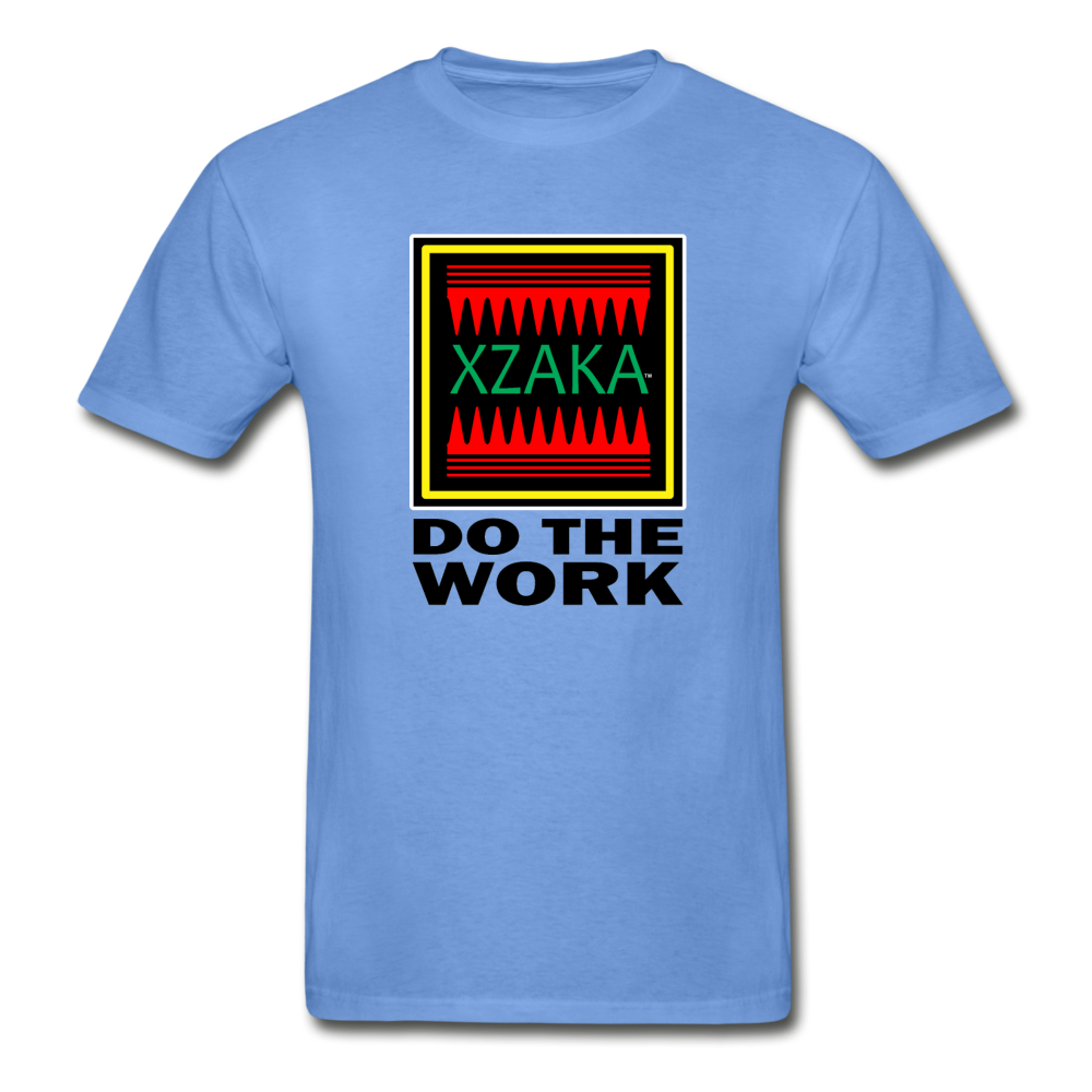 XZAKA - Hanes Adult Tagless T-Shirt - Do The Work - carolina blue