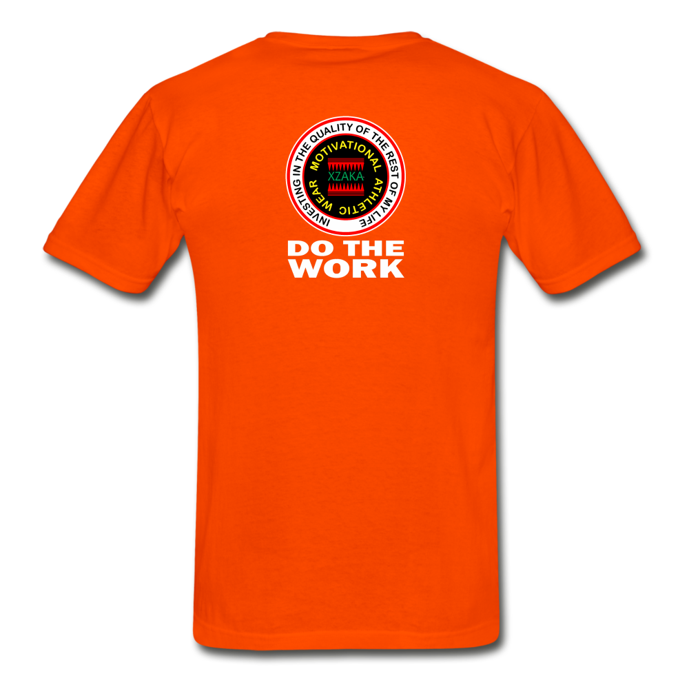 XZAKA - Hanes Adult Tagless T-Shirt -Do The Work - BK - orange