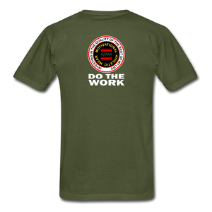 XZAKA - Hanes Adult Tagless T-Shirt -Do The Work - BK - military green