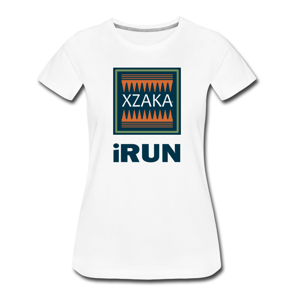 XZAKA - Women’s Premium T-Shirt - iRun - white