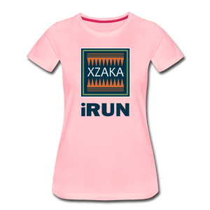 XZAKA - Women’s Premium T-Shirt - iRun - pink