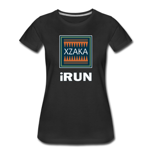 XZAKA - Women’s Premium T-Shirt - iRUN - black