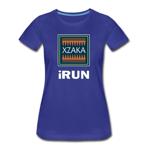 XZAKA - Women’s Premium T-Shirt - iRUN - royal blue