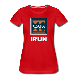 XZAKA - Women’s Premium T-Shirt - iRUN - red