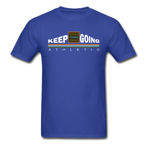 XZAKA - Hanes Adult Tagless T-Shirt - Keep Going - ENV-BK - royal blue