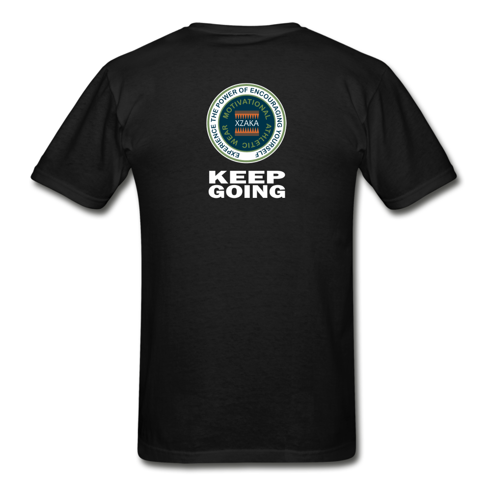 XZAKA - Hanes Adult Tagless T-Shirt - Keep Going - ENV-BK - black
