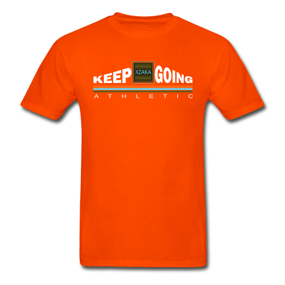 XZAKA - Hanes Adult Tagless T-Shirt - Keep Going - ENV-BK - orange